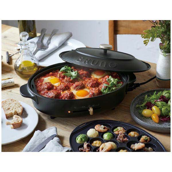 ブルーノ オーバルホットプレート グレージュ