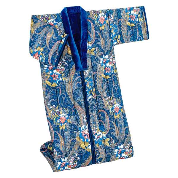 遠赤綿入り暖かボアかいまき布団 ネイビー